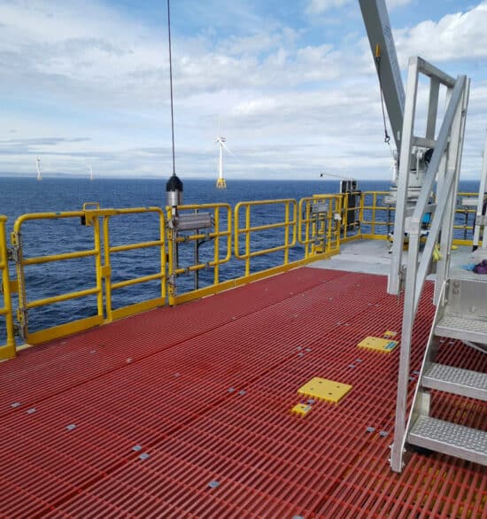 gates and railings on an offshore platform