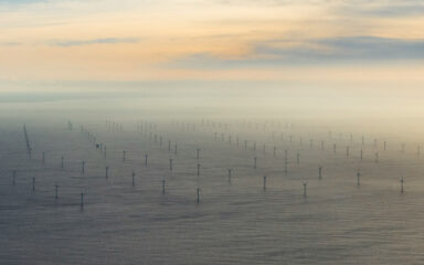 Offshore wind farm from above